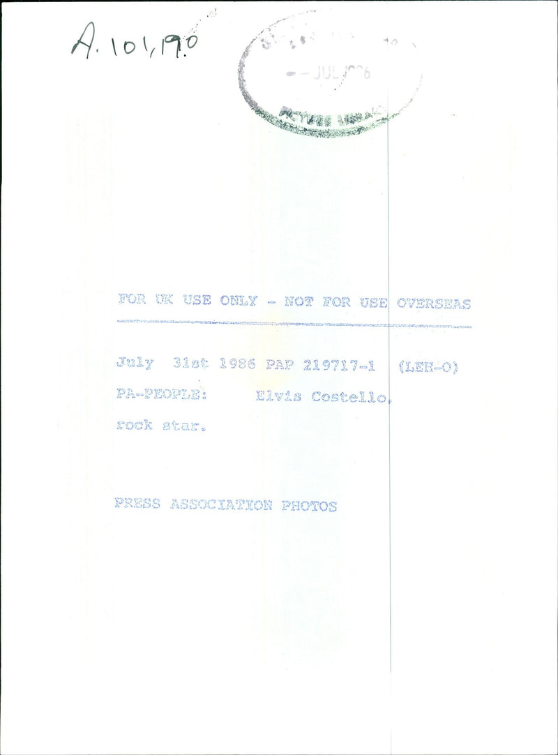 Elvis Costello - Vintage Photograph