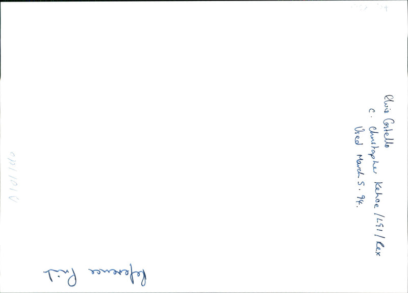 Elvis Costello - Vintage Photograph