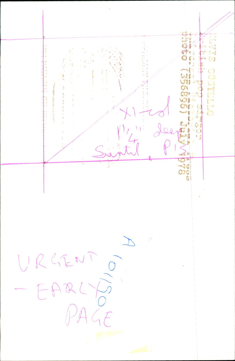 Elvis Costello - Vintage Photograph