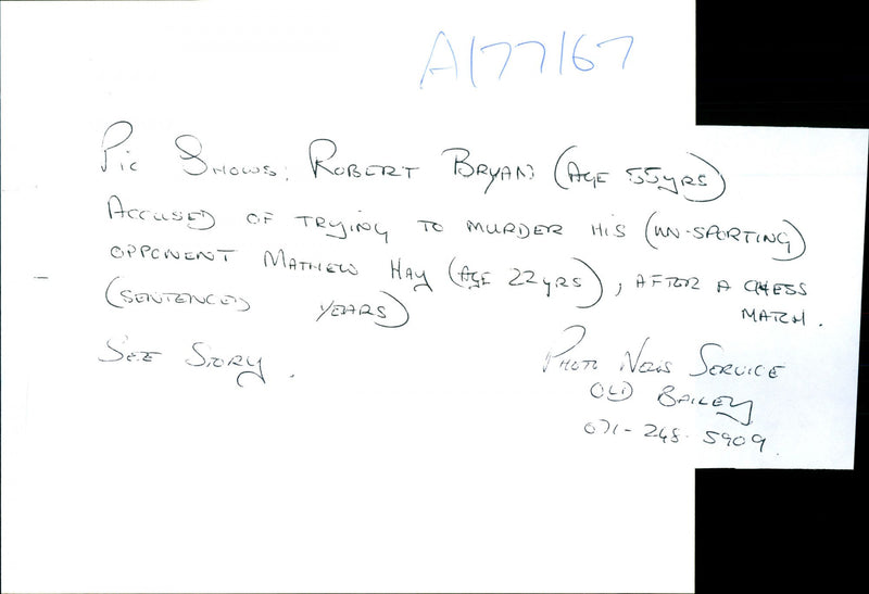 THE TRIAL ROBERT BAYAN WHO WAS FOUND GUILTY MURDERING HIS OPPONENT - Vintage Photograph