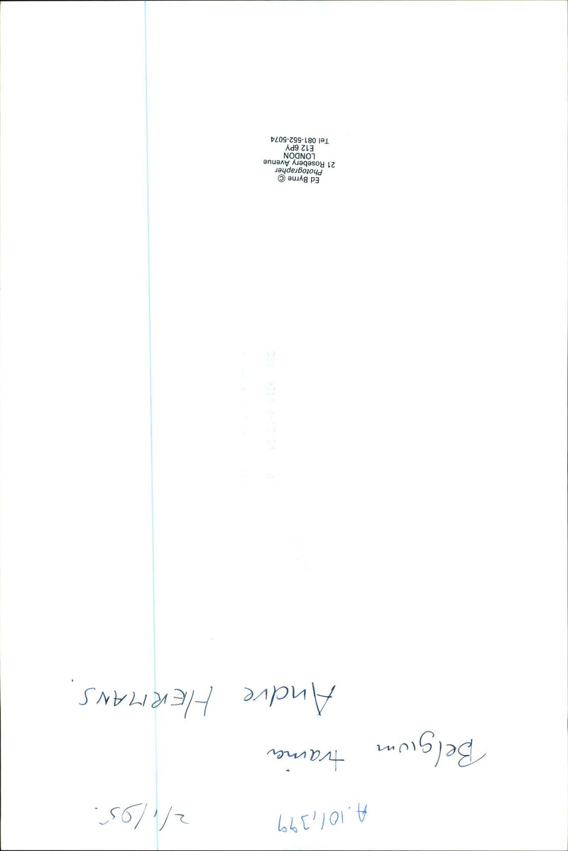 1995 BELGIUM TRAMAR ANDRE HERMANS PHOTOGRAPHER ROSEBERY AVENUE BYRNE - Vintage Photograph