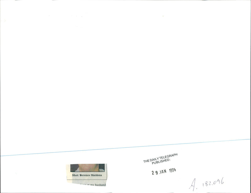 1994 TERRY MAIDEN WAS MURDERED LAST NIGHT FRONT HIS WIFE CATHERIN PUBLISHED - Vintage Photograph