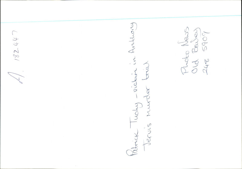 PATRICK TUCKY VICTION ANTHONY JERVIS MURDER TRIAL PHOTO NEWS OLD BONEY - Vintage Photograph