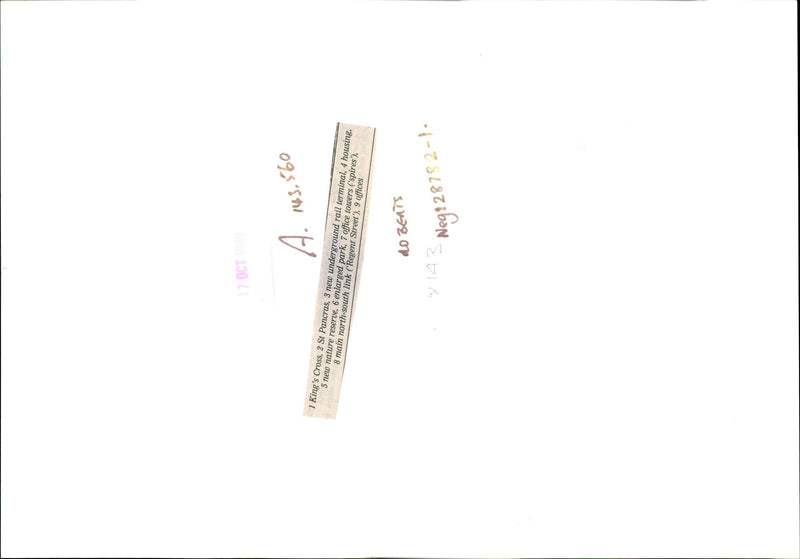 KINGS CROSS PANCRAS NEW UNDERGROUND RAIL TERMINAL HOUSING NATURE RES - Vintage Photograph