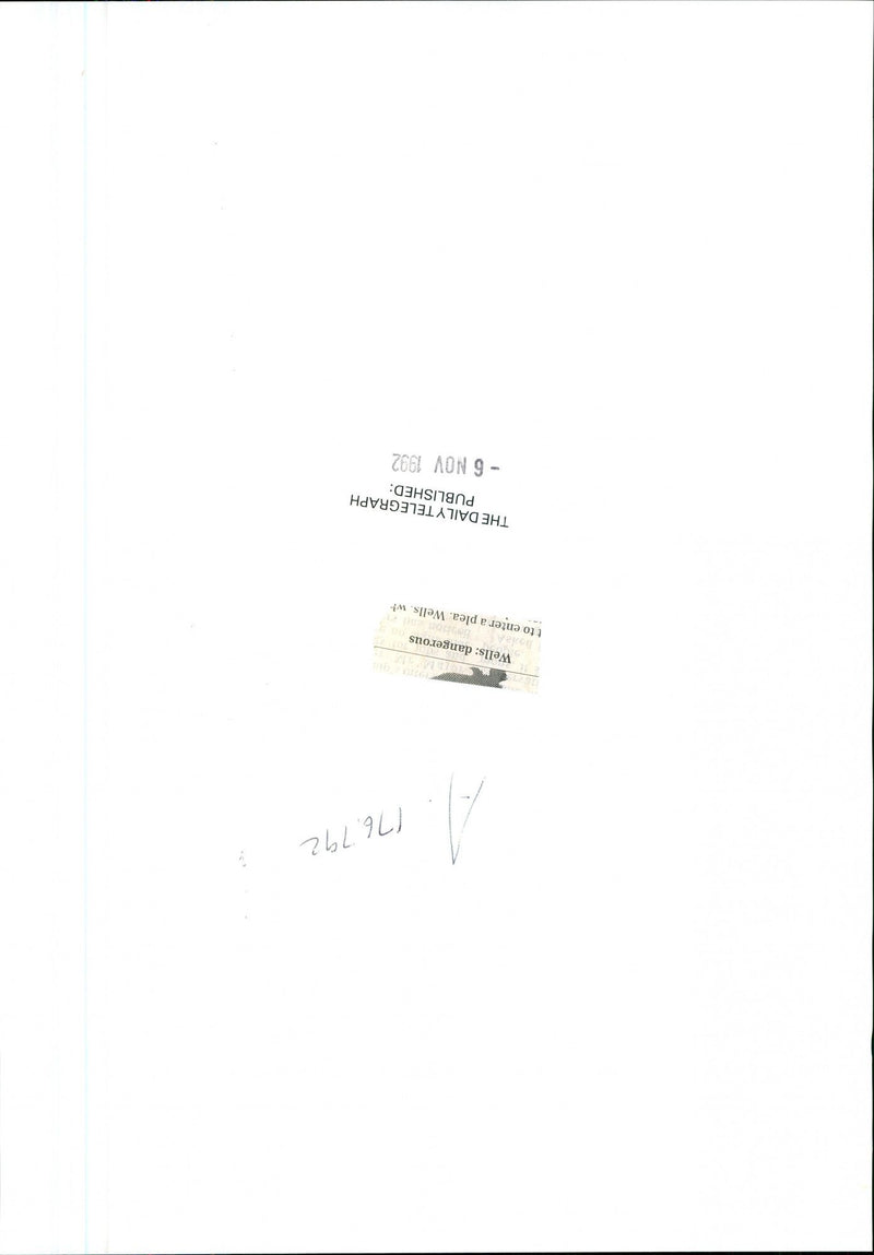 1992 CLIVE MICHAEL WELLS ACCUSED MURDER AND OLD BAILEY POLICE PUBLISHED - Vintage Photograph