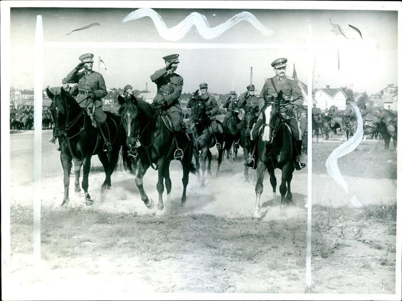 Carl Gustaf Emil Mannerheim, General Osterman and General Ohovist - Vintage Photograph