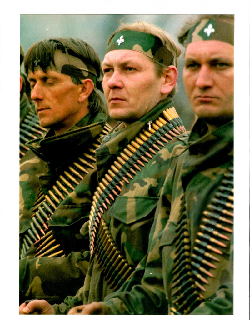 1996 FRIDAY THE BOSNIAN DAY INDEPENDENCE DECLAR MILITARY WRITER TITLE ARMY - Vintage Photograph