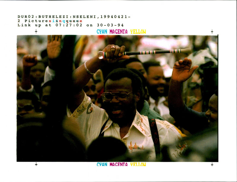 1994 INKATHA FREEDON PARTY LEADER DESMOND BOYLAN REUTER WRITER COUNTRY - Vintage Photograph