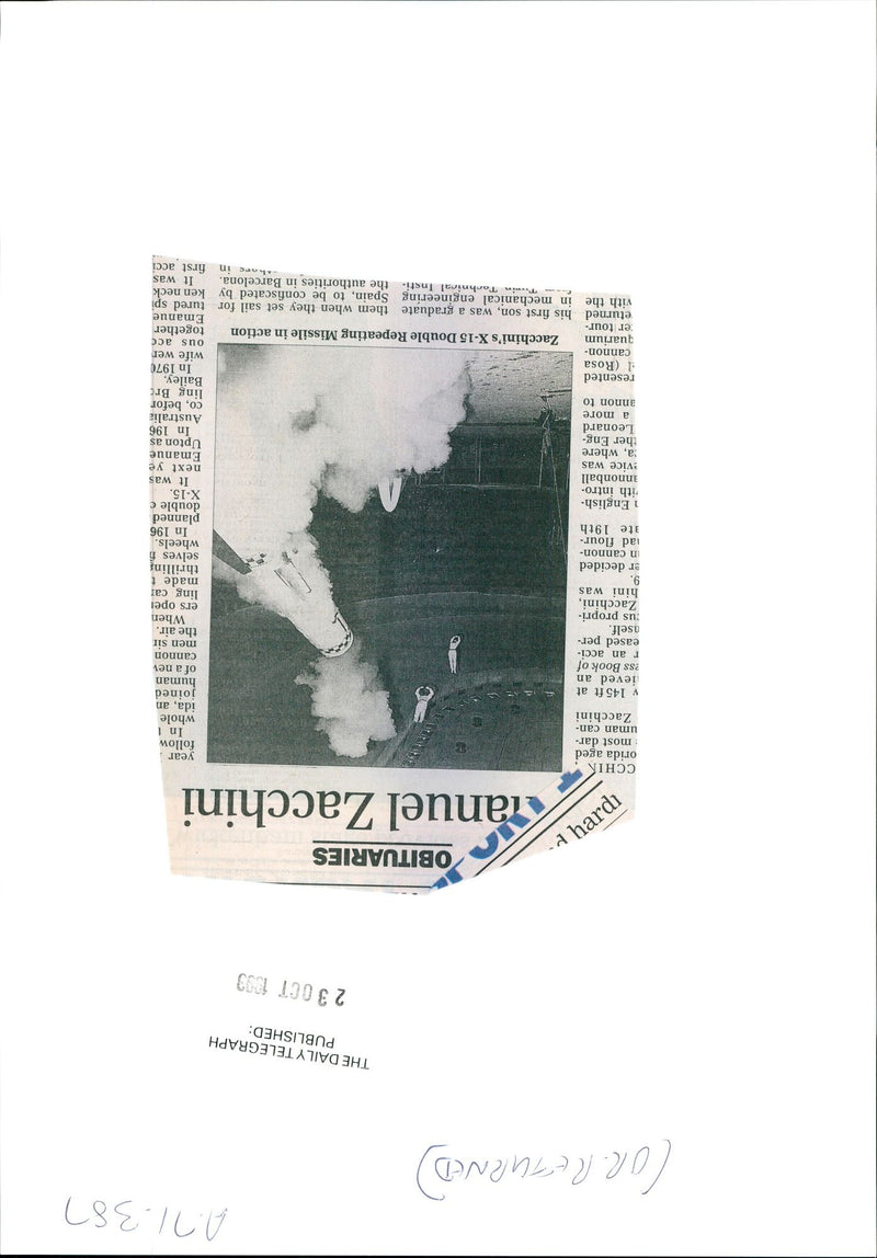 1976 CANUEL ZACCHINI KIANUEL EAS LEONHARDT KEN CAR AIR WIFE ENGLISH PUBLISHED - Vintage Photograph