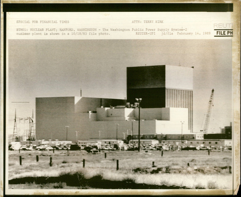1983 THE WASHINGTON PUBLIC POWER SUPPLY SYSTES NUELEAR PLANT TERRY KIRK USA - Vintage Photograph