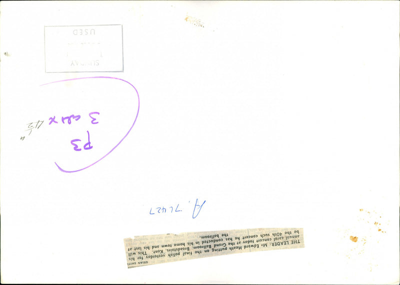 SRIAN SMIT AND THE ANNUAL CAROL CONCERT EDWARD SYKES BROADSTAIRS KENT - Vintage Photograph