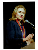 1996 HILLARY CLINTON LEAF PICTURE DES MRS TITLE USA MICHAEL WRITER - Vintage Photograph