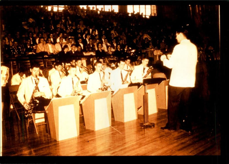 Young Bill Clinton (left) pictured plays Saxophones at music school - Vintage Photograph