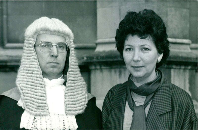 Hon. Judge Alan Simpson and his wife Maureen. - Vintage Photograph