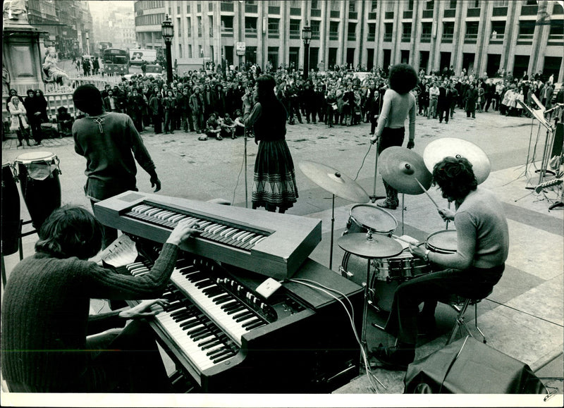 Christian Aid Week concert at St. Paul's Cathedral ground - Vintage Photograph