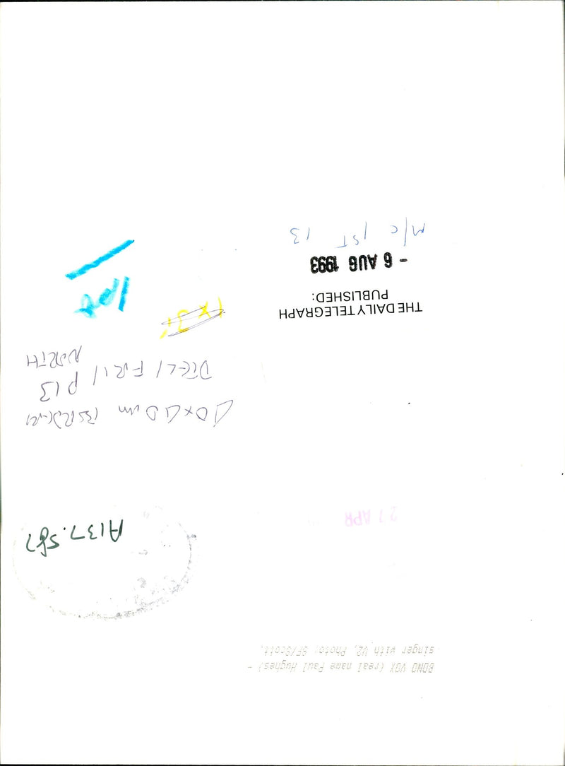 U2 Rock band - Vintage Photograph