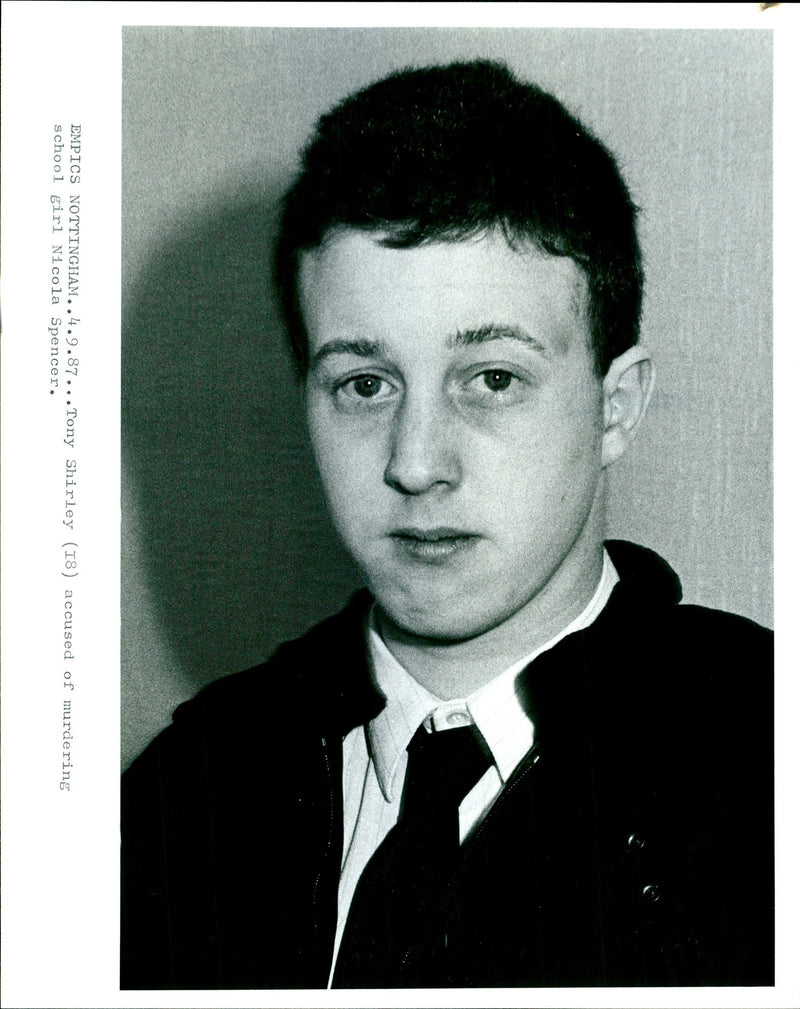 SPENCER NICOLA GIRL SCHOOL MURDERING ACCUSED SHIRLEY TONY NOTTINGHAM EMP - Vintage Photograph