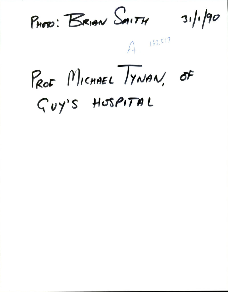 Michael Tynan, Professor of Paediatric Cardiology at Guyâs Hospital - Vintage Photograph