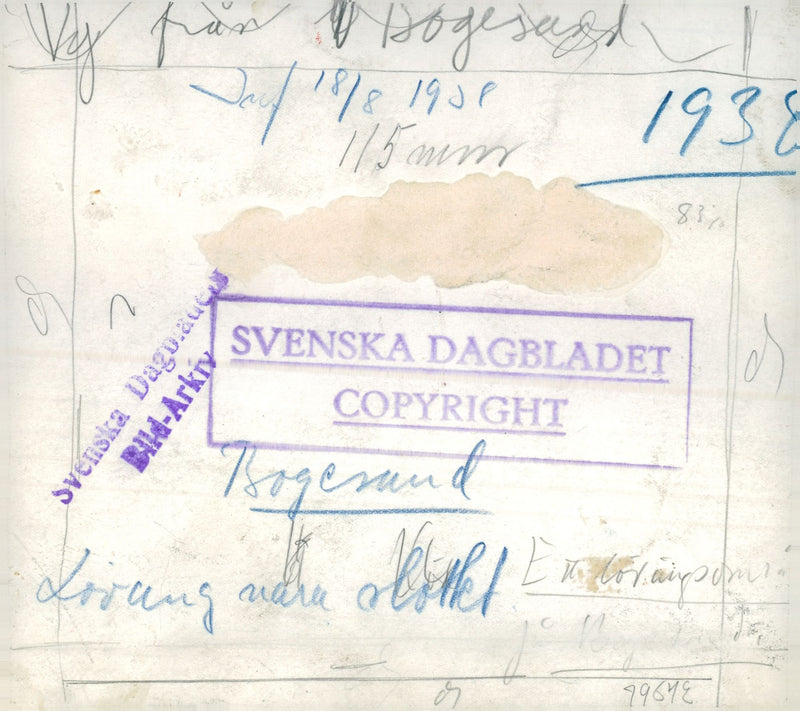 View from Bogesund towards the castle - Vintage Photograph