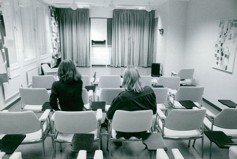 Danderyds hospital. The music room at the psychology clinic - Vintage Photograph