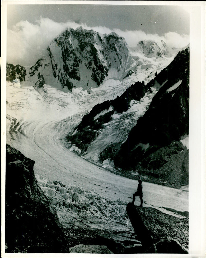 Glacier de Leschaux from Mont Blanc - Vintage Photograph