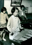 ALL PUPILS JAPANESE ELEMENTARY SCHOOLS HAVE HOURS MUSIC LESSON - Vintage Photograph
