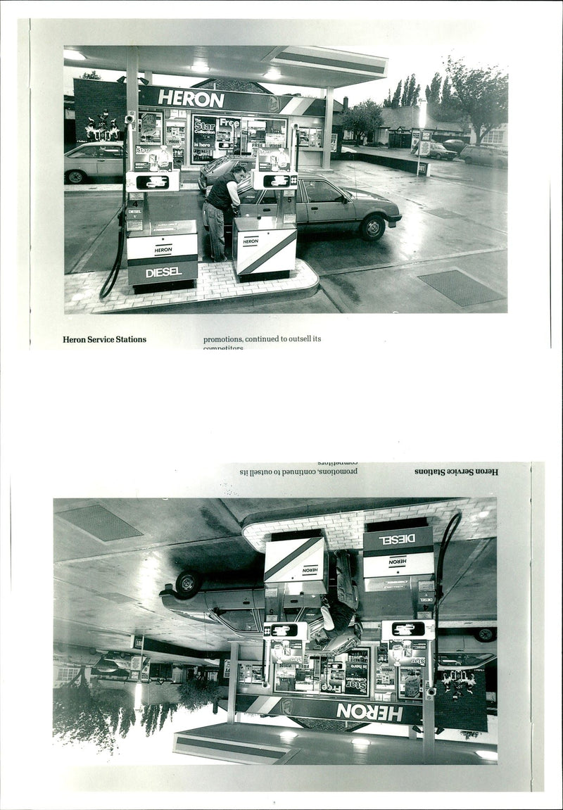 1987 HERON SERVICE STATIONS PROMOTIONS CONTINUED OUTSELL ITS NAMNETINE STAR - Vintage Photograph
