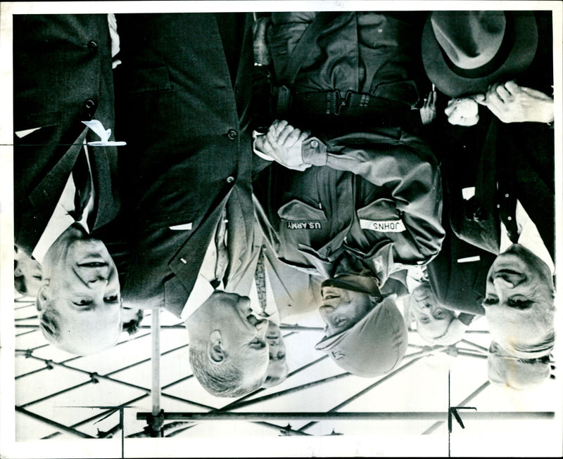 Mr. Lyndon Johnson and Col. Johns - Vintage Photograph