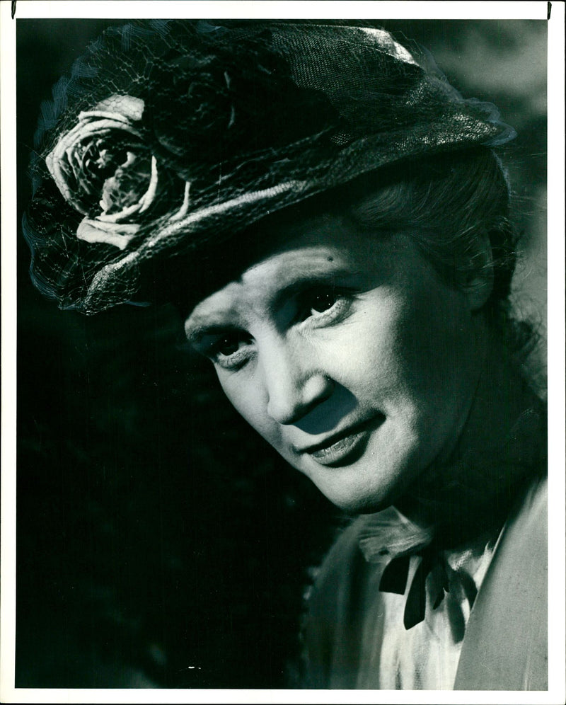 Actress Barbara Mullen as Jane Marple in 'The Murder at the Vicarage' - Vintage Photograph
