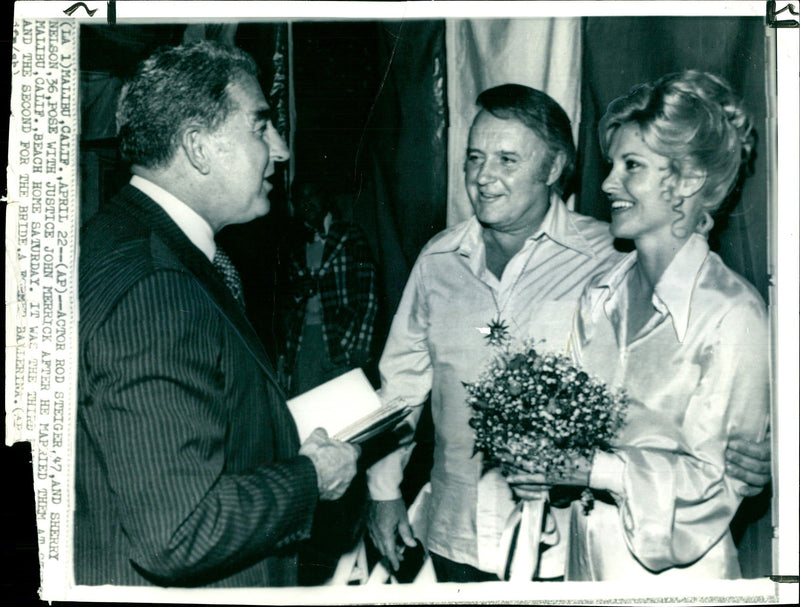 Rod Steiger and Sherry Nelson - Vintage Photograph