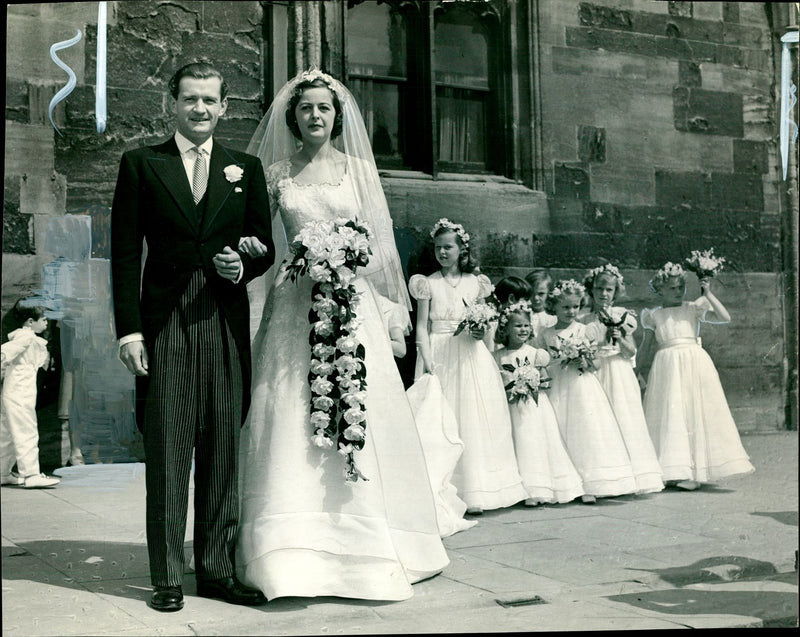Lady Rosemary Spencer-Churchill and Mr. Charles Robert Muir. - Vintage Photograph