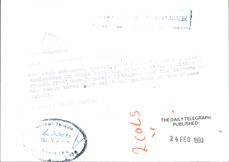 Jean Lecanuet and wife - Vintage Photograph