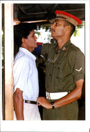 1995 THE RECRUITMENT CAME SOLDIERS CONTINUED LARGEST TITLE WAR WRITER ARMY - Vintage Photograph