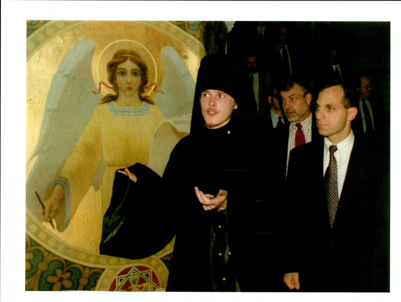 1994 ALEXANDER ZEMLIANICHENKO LOUIS FREEH TITLE WRITER VISIT RUSSIA - Vintage Photograph