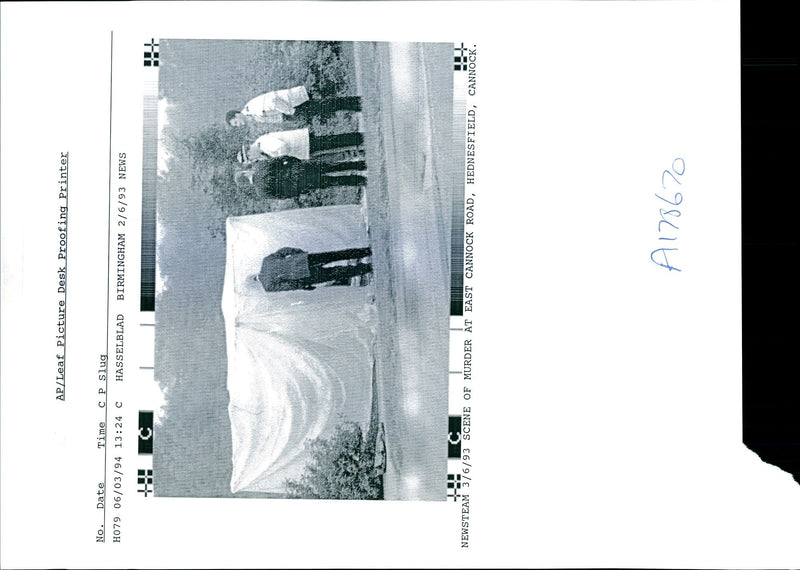 1994 CANNOCK ENGLAND SCENE MURDER EAST ROAD HEDNESFIELD - Vintage Photograph