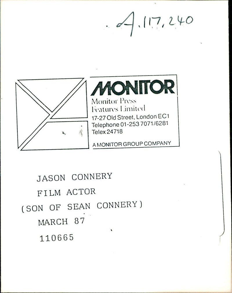 Jason Connery - Vintage Photograph