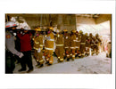 1995 FIREFIGHTERS CARRY FOOT PIPE INSIDE THE ALFRED MURRAH USA WRITER DAVID - Vintage Photograph