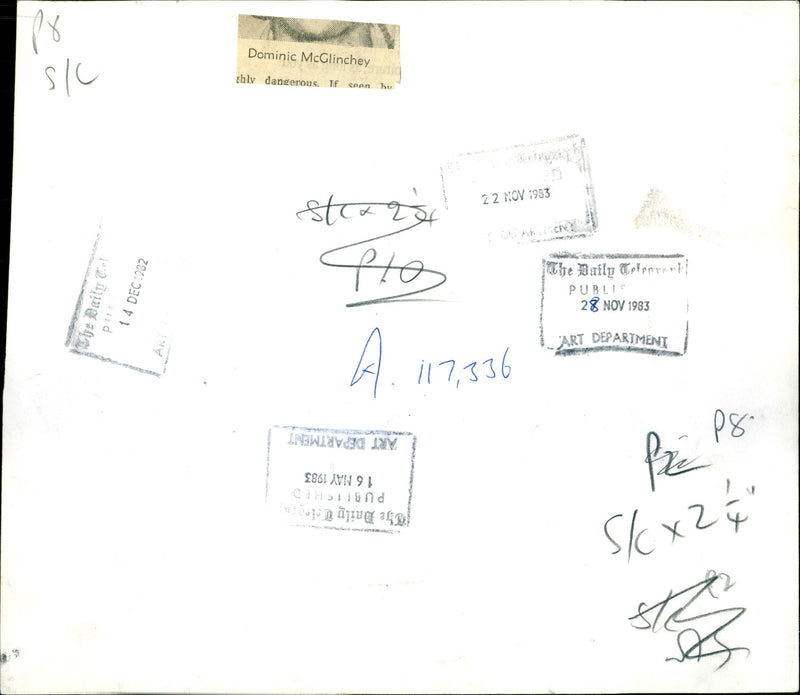 1983 MCGLINCS WANDER CONNECTION WITH THE MURDER POLICE DOMINIC TANCOCK - Vintage Photograph