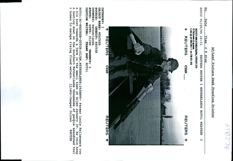 1995 ROTO WEATHER OIJEN PICTURES QUEUE LIN LOUIS KELLENAERS WRITER COUNTRY - Vintage Photograph