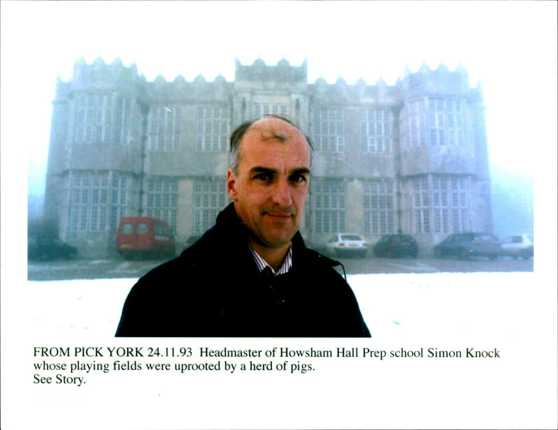 1993 HEADMASTER HOWSHAM HALL PREP SCHOOL SIMON KNOCK WHOSE PLAYING FIELDS YORK - Vintage Photograph