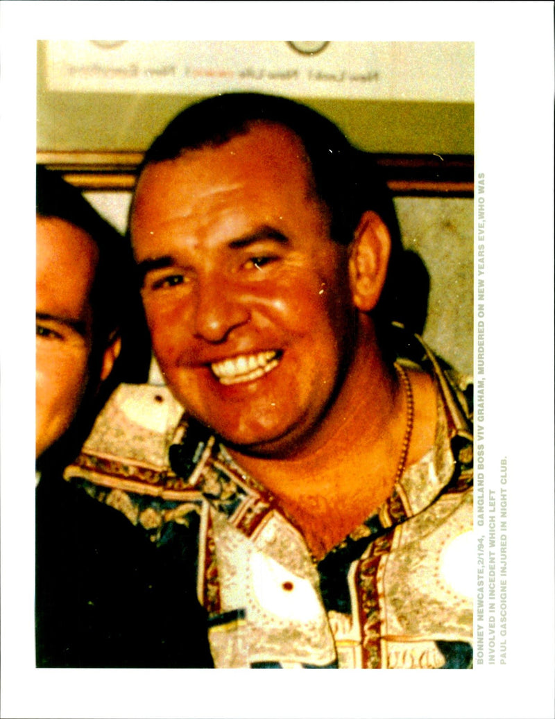 BONNEY NEWCASTE GANGLAND BOSS VIV GRAHAM MURDERED NEW YEARS EVE PAUL - Vintage Photograph
