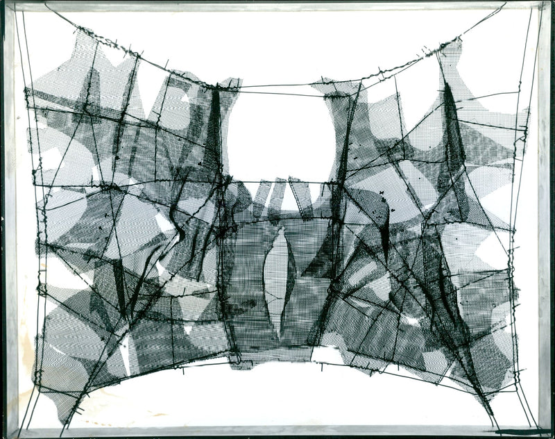 Paintings by Manuel Rivera. - Vintage Photograph