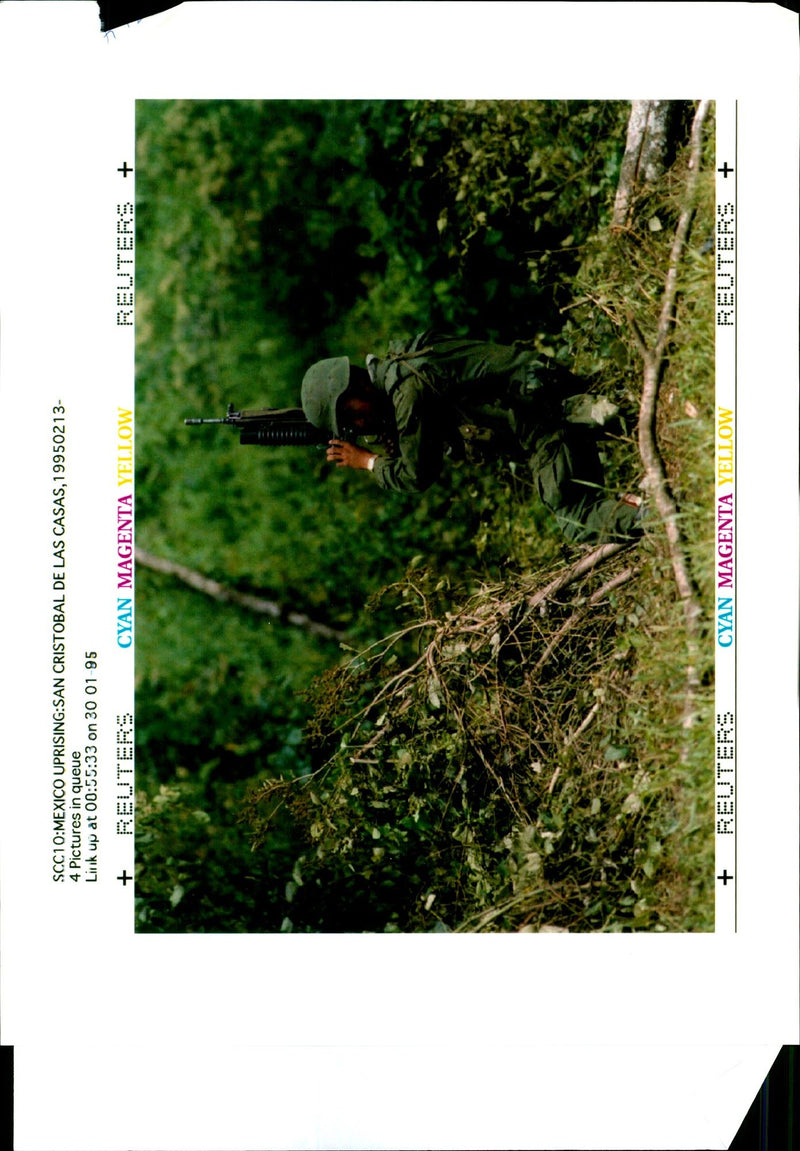 1995 SCC MEXICO UPRISING SAN CRISTOBAL LAS CASAS PICTURES ARMY WRITER NATIONAL - Vintage Photograph