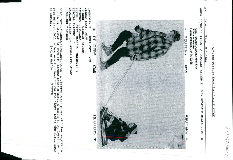 1995 LEAST TWO CHES SNOW FELL WESTERN SCO IAN WALDIE WRITER COUNTRY - Vintage Photograph