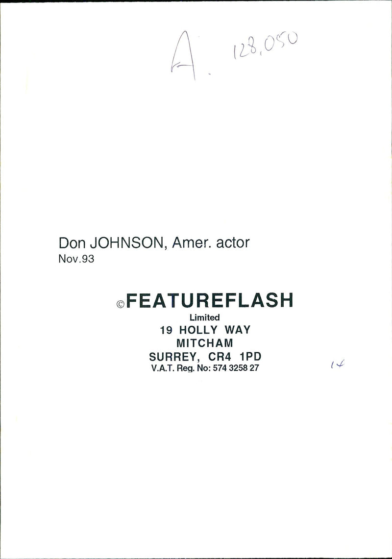 Don Johnson. - Vintage Photograph