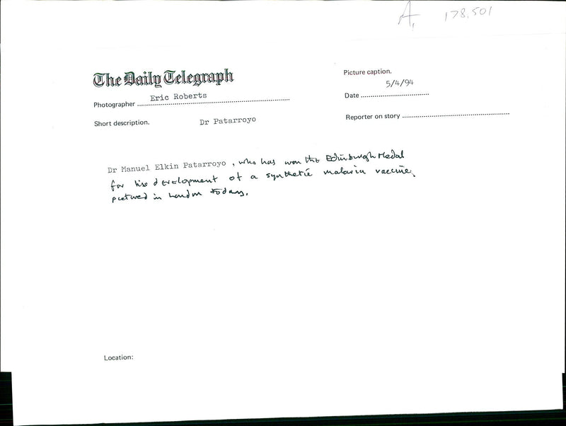 PATARROYO MANUEL MONO - Vintage Photograph