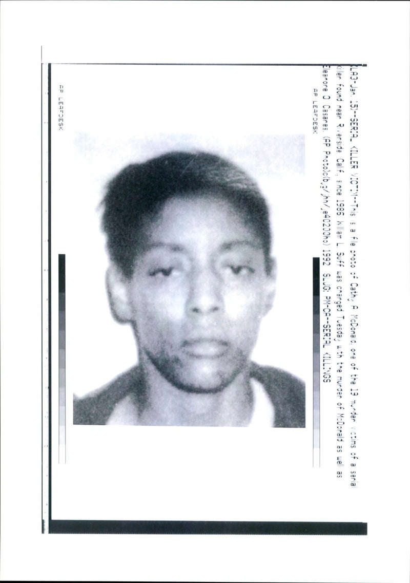 1986 WILLEM SUFF WAS CHARGED TUESDAY WITH THE MURDER MCDONALD WELL - Vintage Photograph