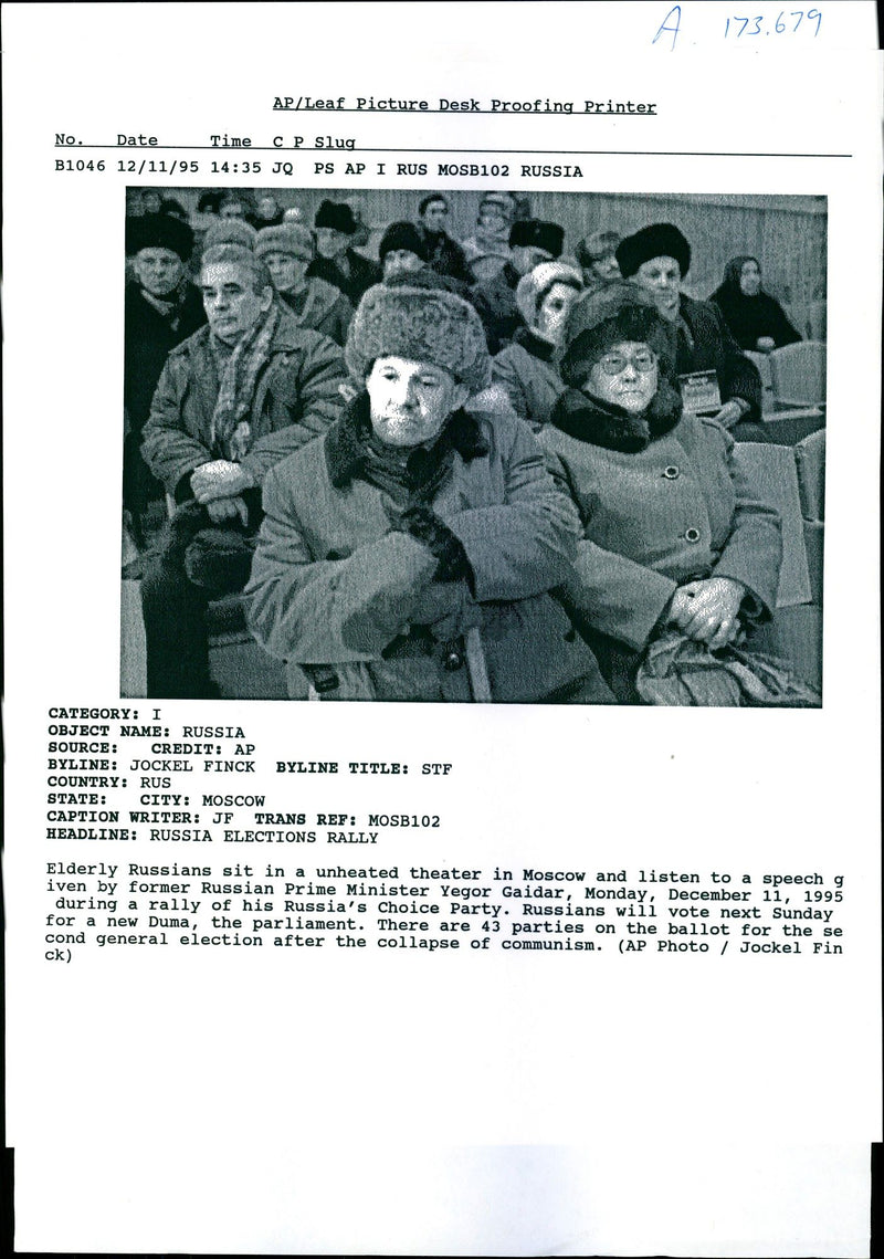 Russia Elections Rally - Vintage Photograph