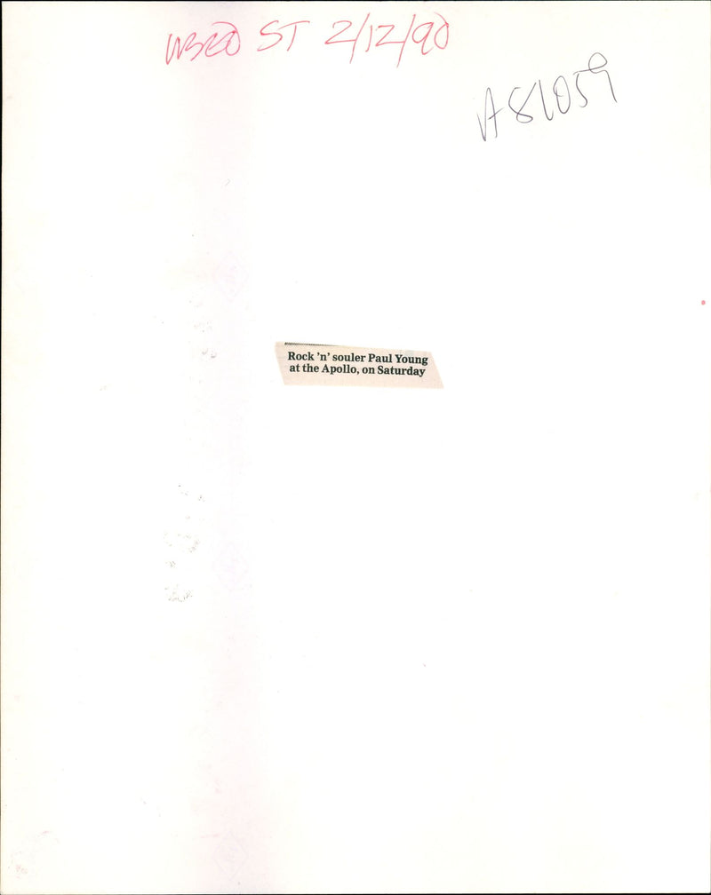 Paul Young, English singer and musician - Vintage Photograph