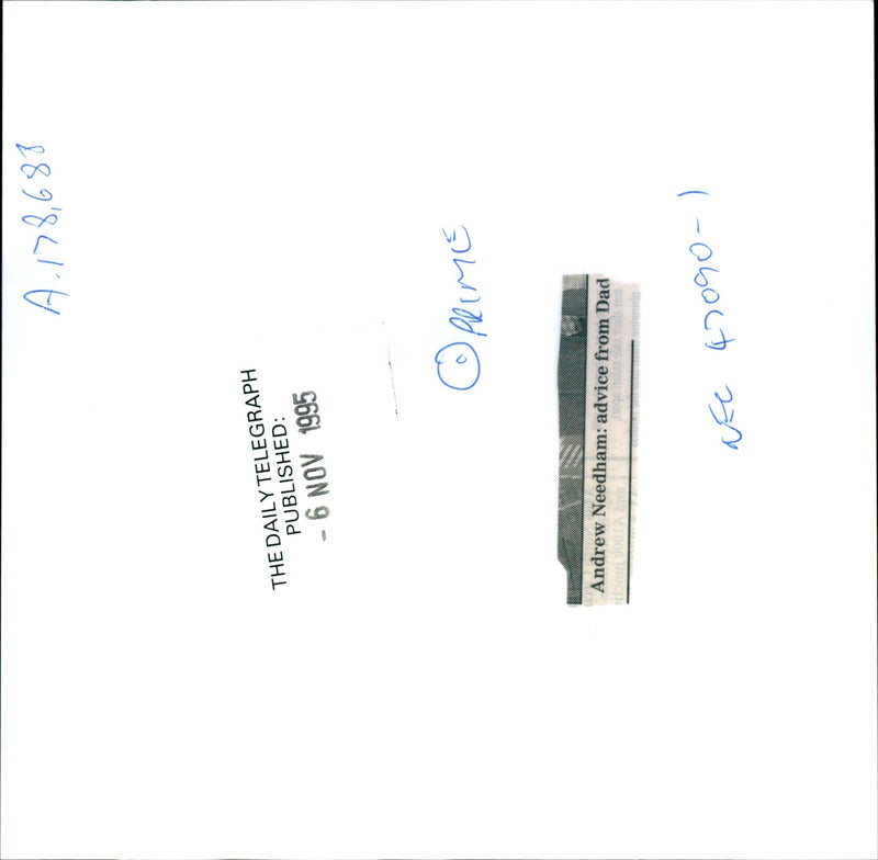 1995 THE DAILY TELEGRAPH PUBLISHED EVERY DAY PAPER MUSIC FASHION - Vintage Photograph